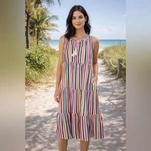 Urban Daizy Multicolor Striped Maxi Dress